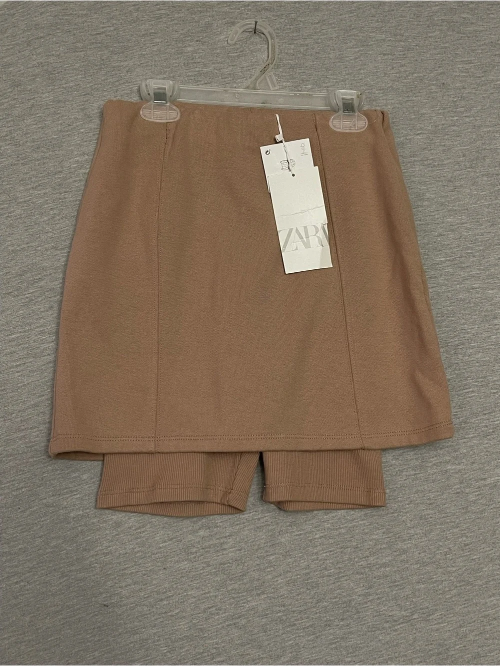 ZARA Taupe Skort Set with Built-In Shorts